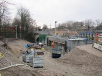 Arbejde ved Lyngby station, foto: Lyngby Letbane