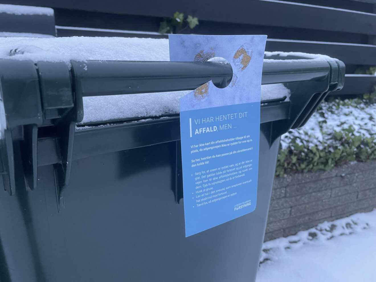 Sne, frost og affaldsindsamling