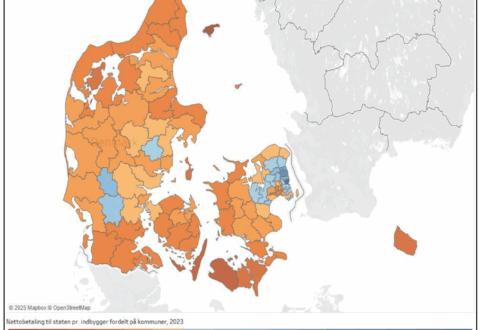 Disse kommuner bidrager mest til velfærden i resten af landet